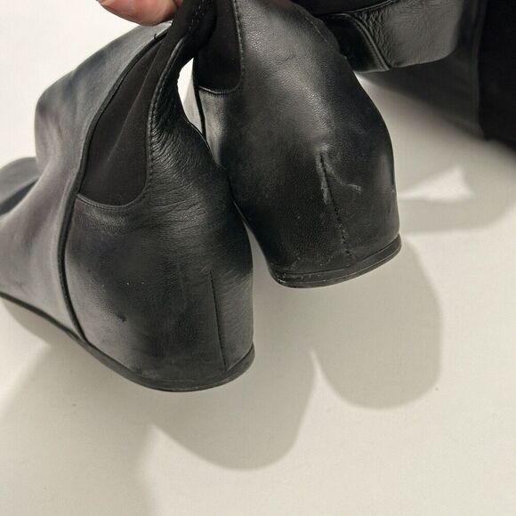 Stuart Weitzman Womens 7.5 M Black 50/50 Hidden Wedge Knee High Leather Boots - Picture 10 of 16